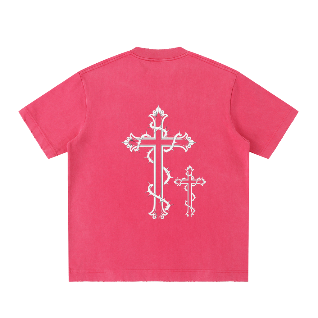 Heavyweight Vintage Washed Frayed T-Shirt