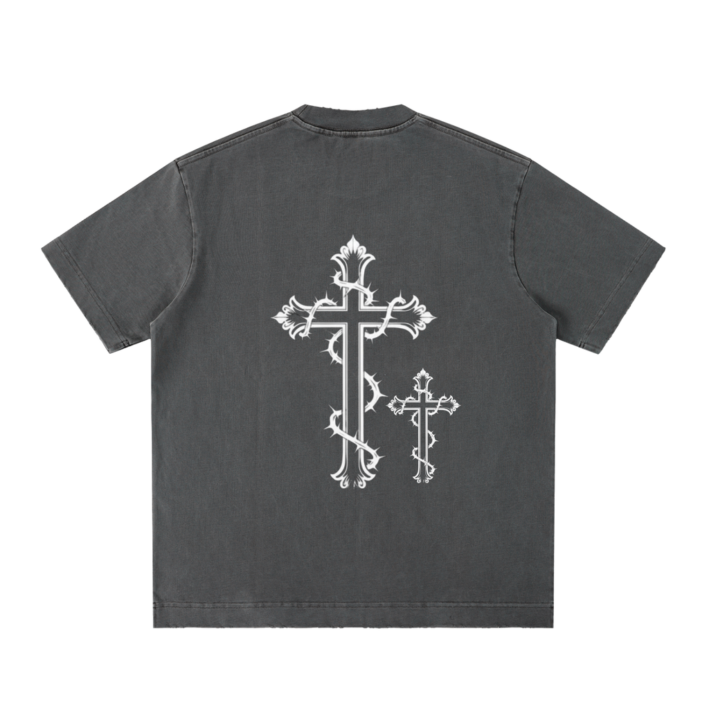 Heavyweight Vintage Washed Frayed T-Shirt