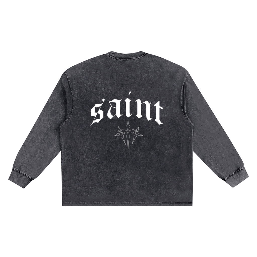 Snow Washed Frayed Edge T-Shirt