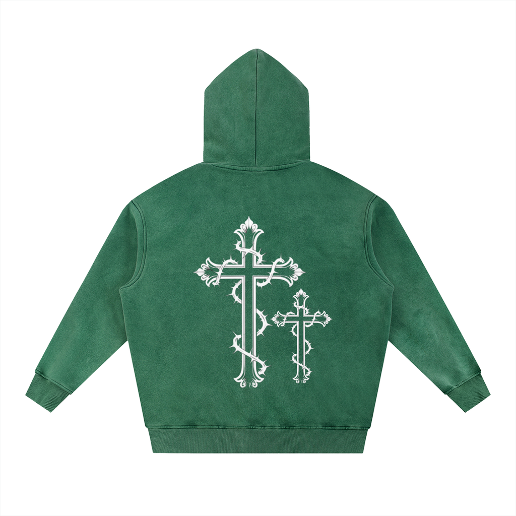 Snow Wash Fleece Oversize Hoodie