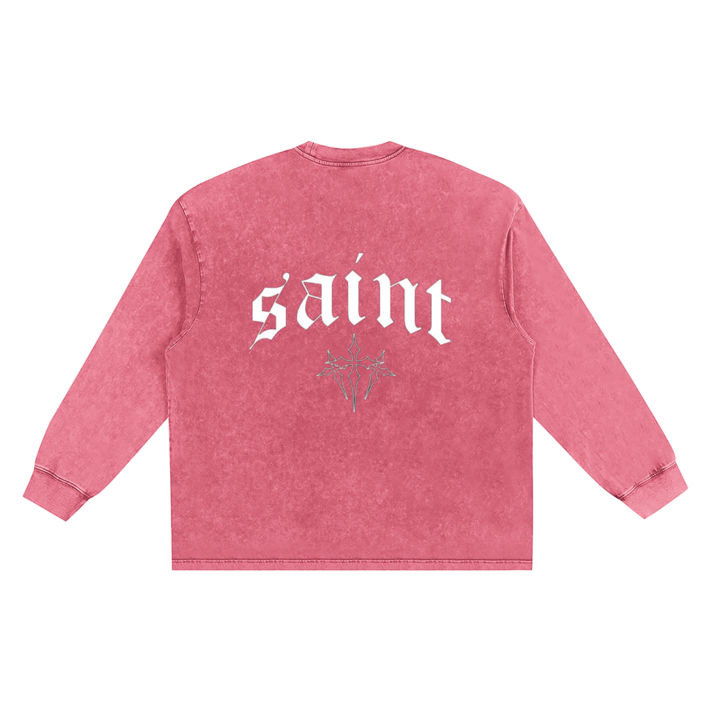 Snow Washed Frayed Edge T-Shirt