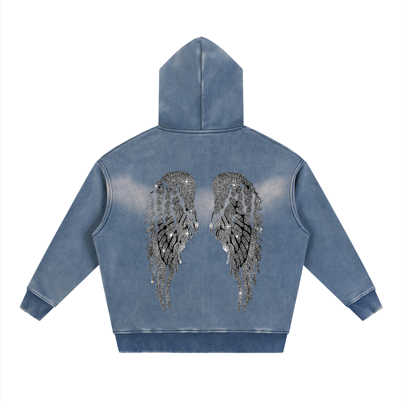 Sunfade Two-way Zipper Boxy Fleece Hoodie