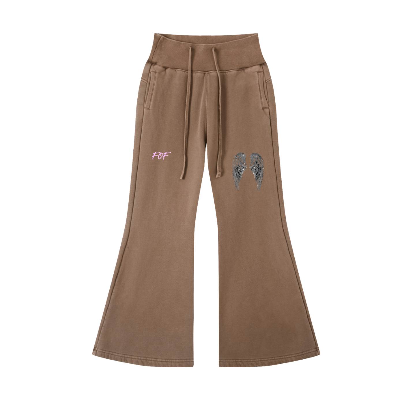 Vintage Washed Flared Fleece Pants