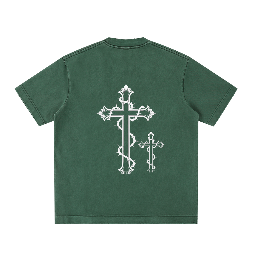 Heavyweight Vintage Washed Frayed T-Shirt