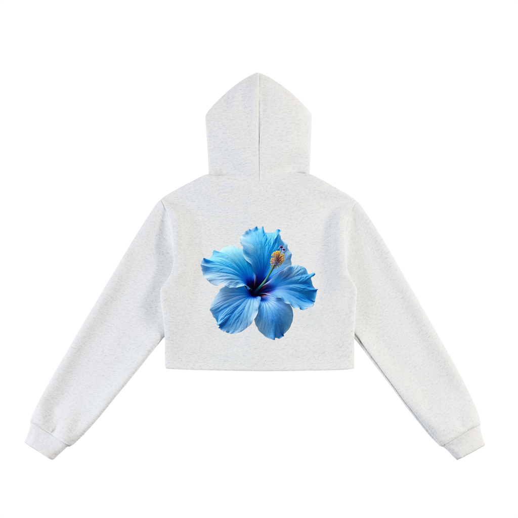 Essential Cropped Zip-Up Hoodie