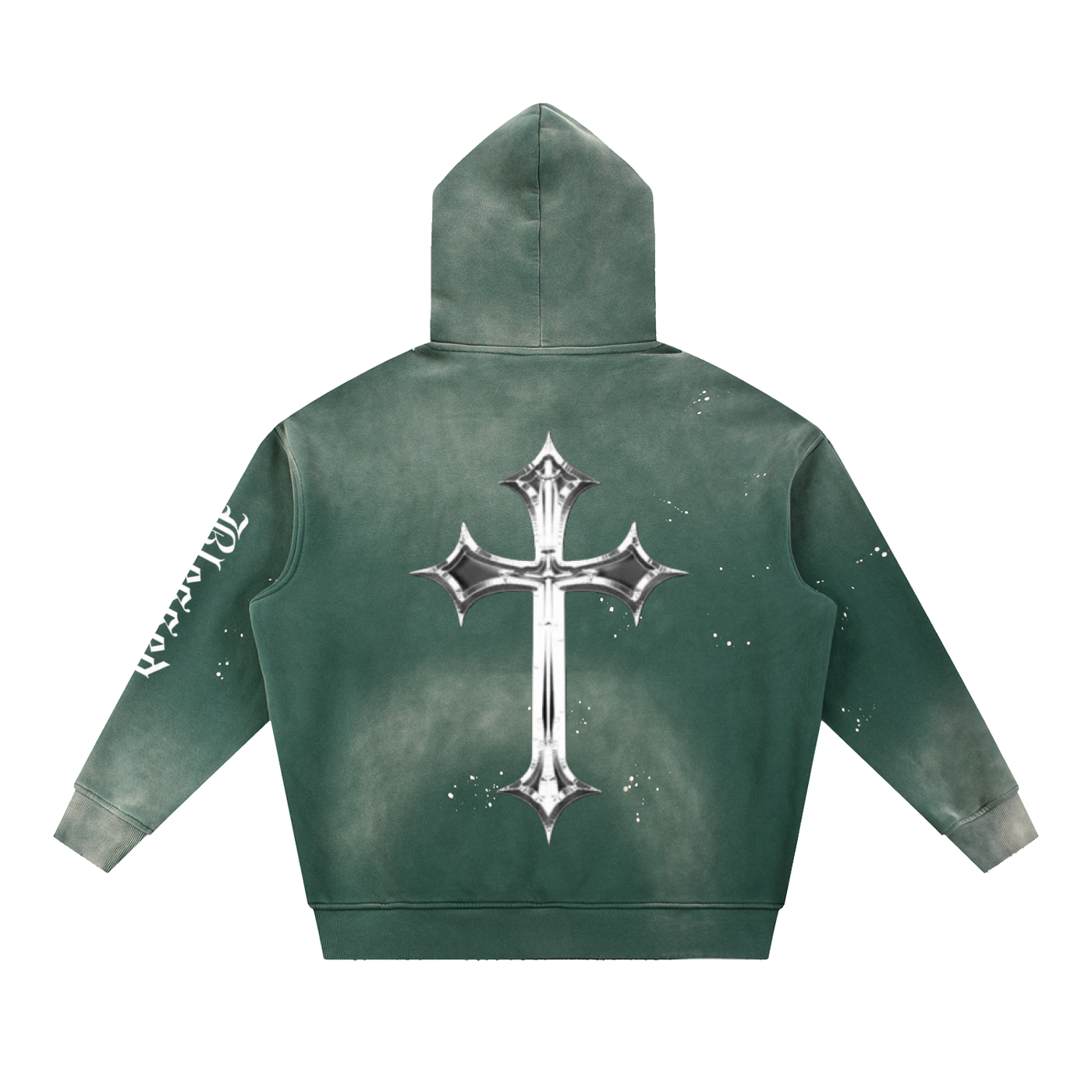 Unisex Vintage Washed Frayed Fleece Hoodie