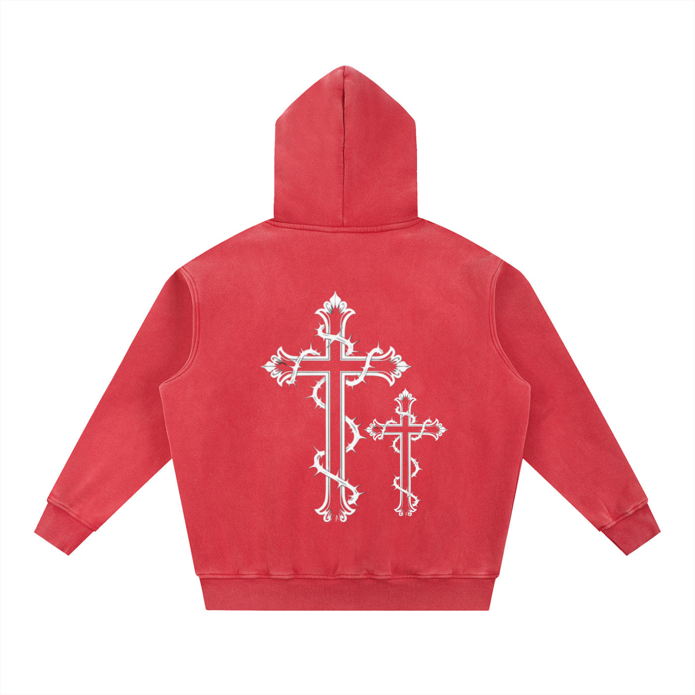 Snow Wash Fleece Oversize Hoodie