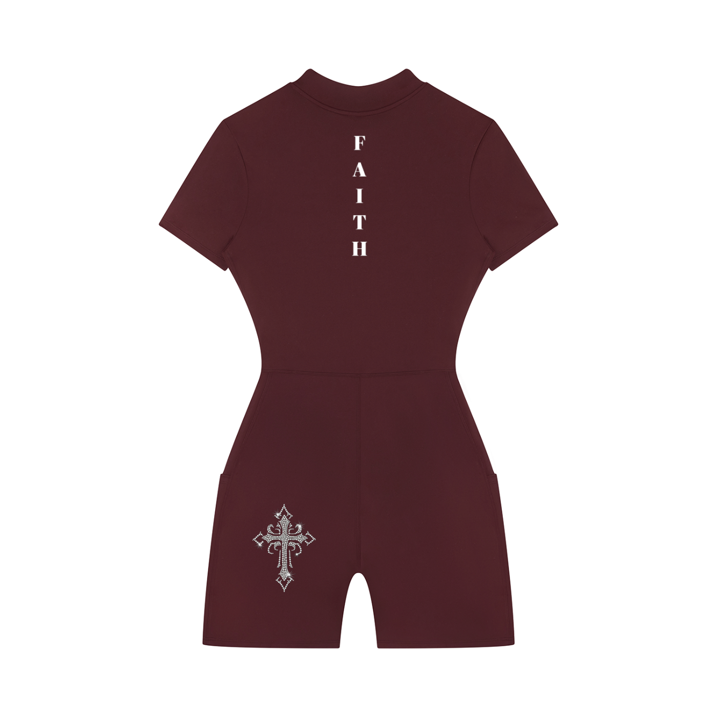 Women's Quarter-Zip Short Sleeve Romper