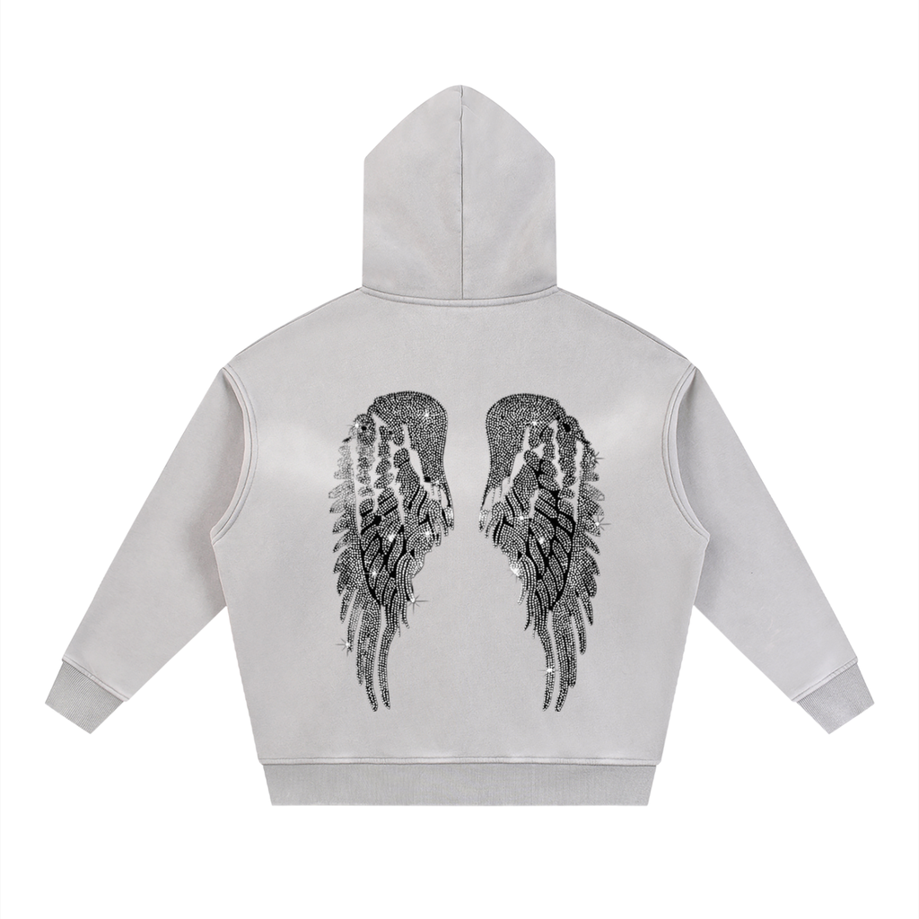 Sunfade Two-way Zipper Boxy Fleece Hoodie