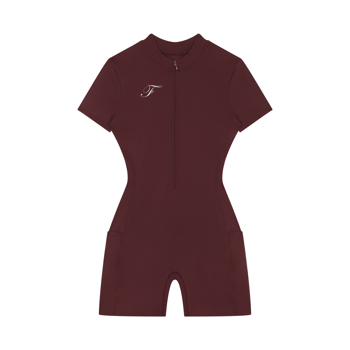 Women's Quarter-Zip Short Sleeve Romper