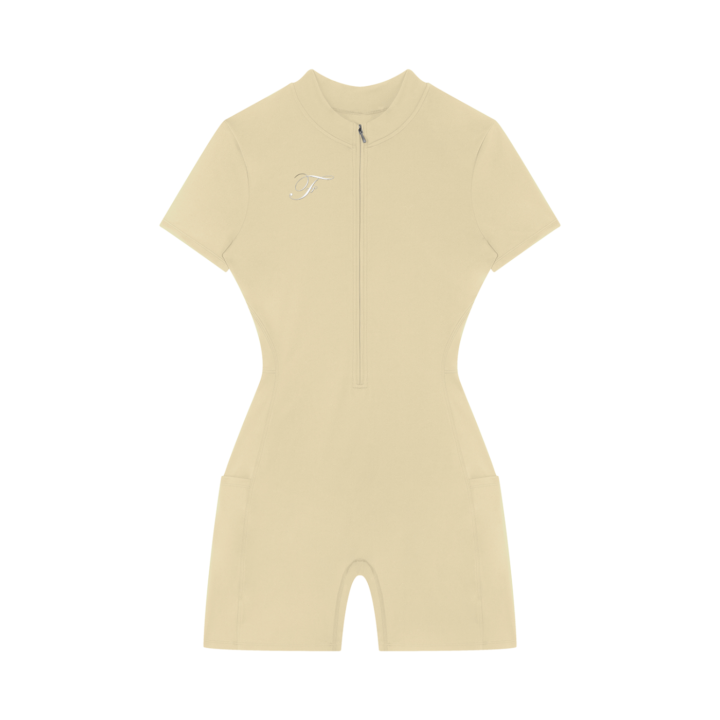 Women's Quarter-Zip Short Sleeve Romper