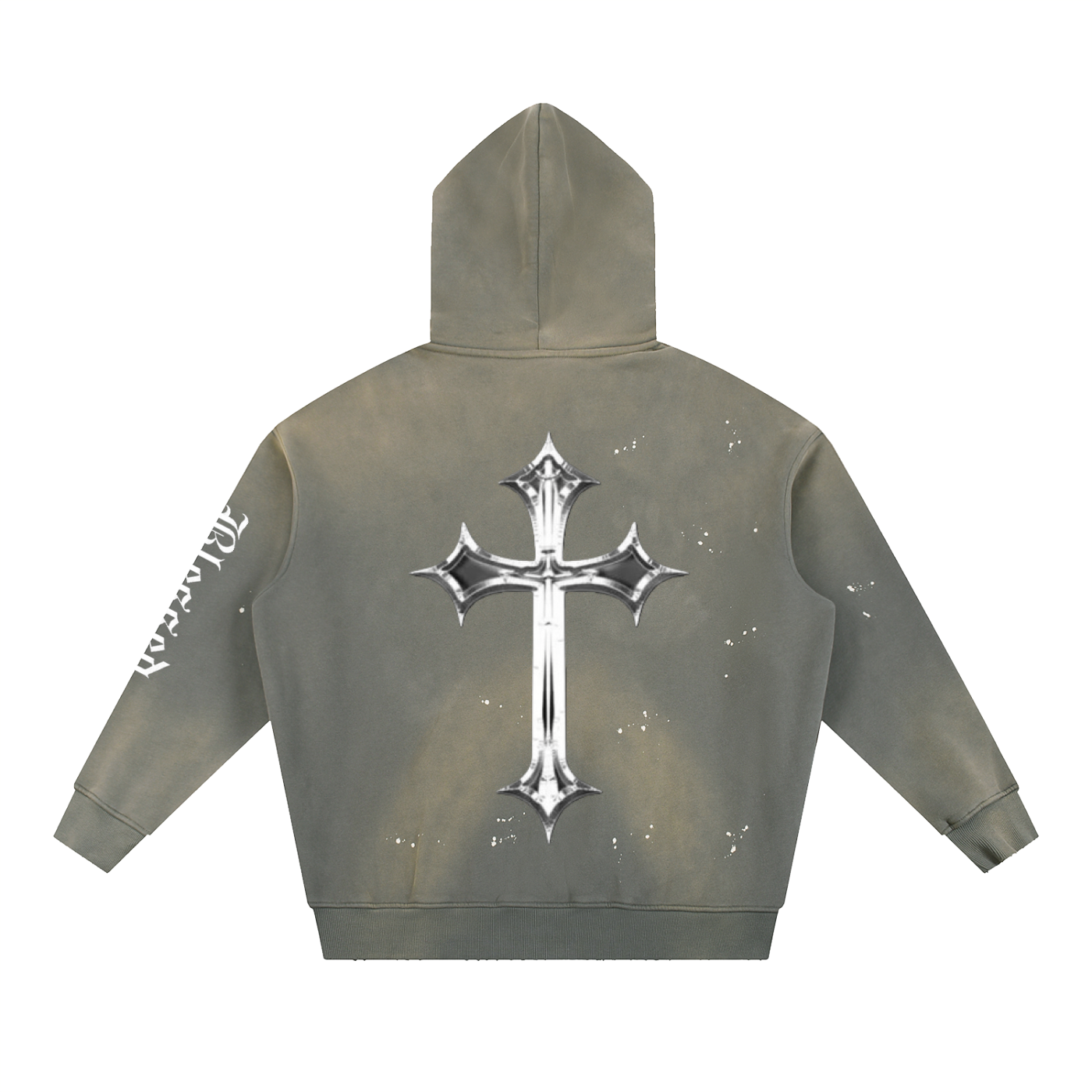 Unisex Vintage Washed Frayed Fleece Hoodie