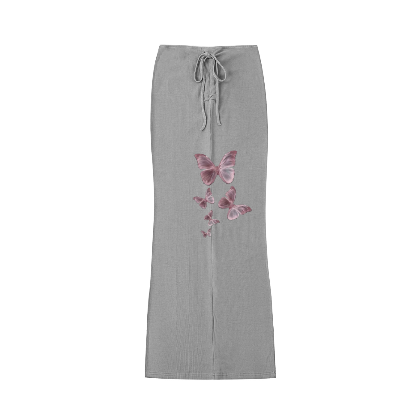 Dyed Washed Drawstring Maxi Skirt