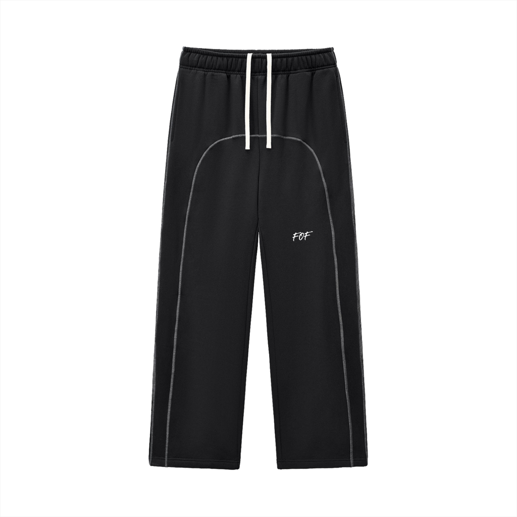 Contrast-Stitched Fleece Sweatpants