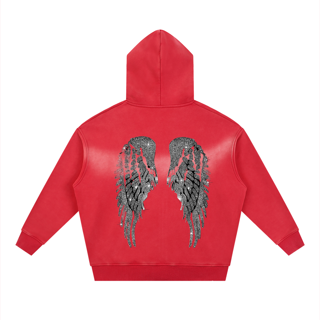 Sunfade Two-way Zipper Boxy Fleece Hoodie