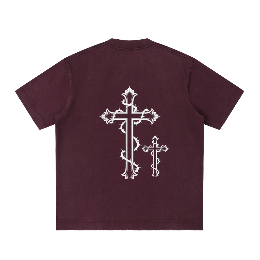Heavyweight Vintage Washed Frayed T-Shirt