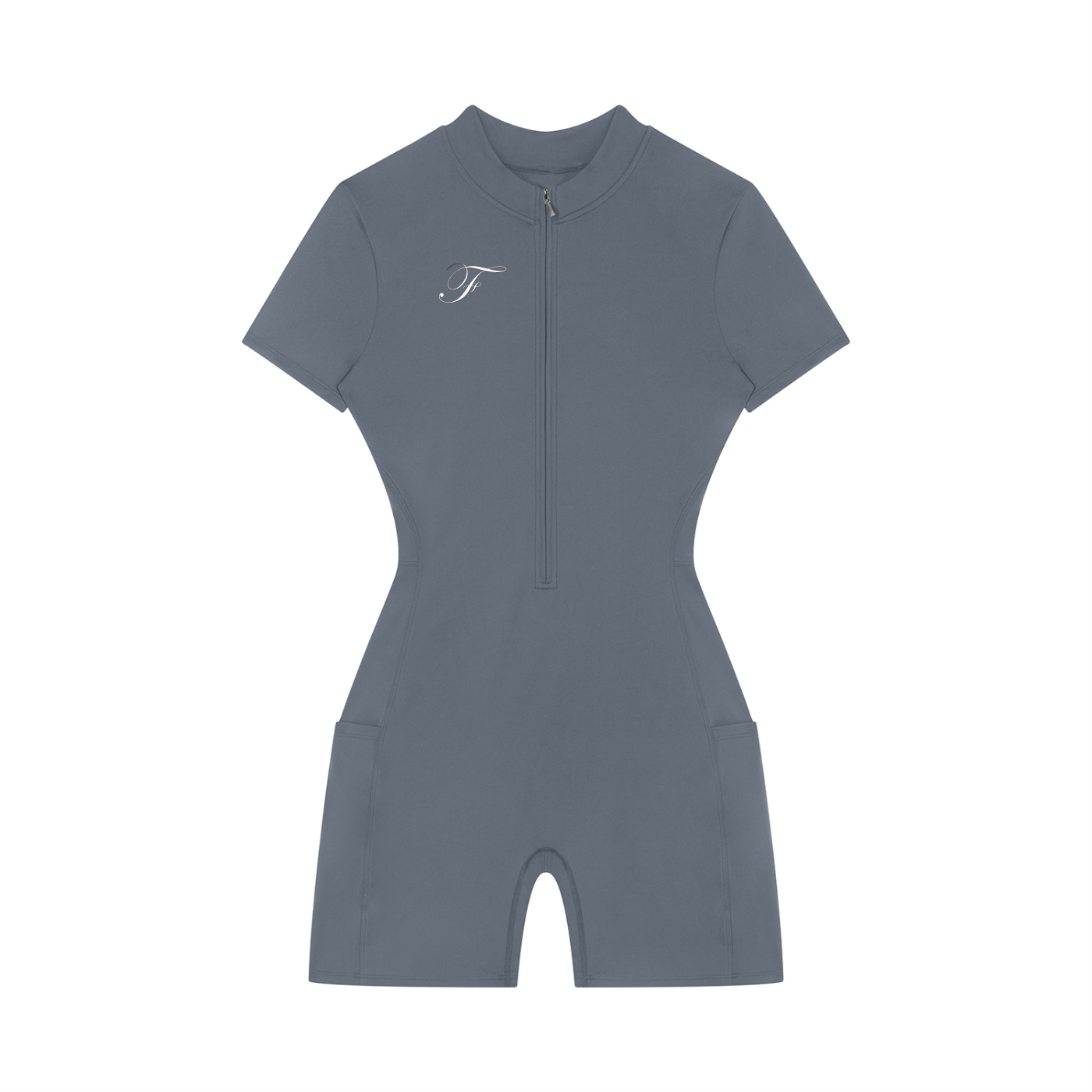 Women's Quarter-Zip Short Sleeve Romper