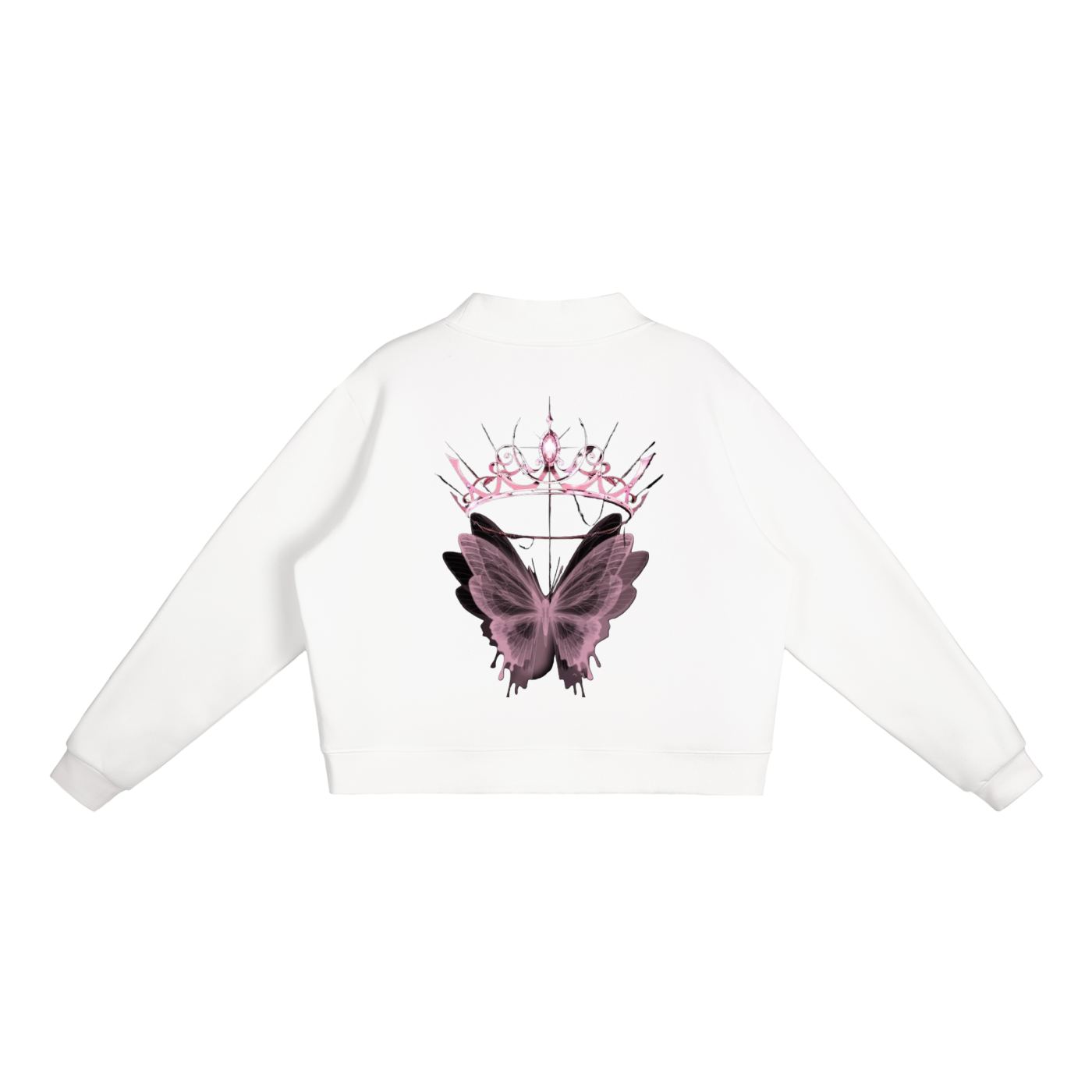 Womens Essential Fleece Mock-Neck Crew hoodie