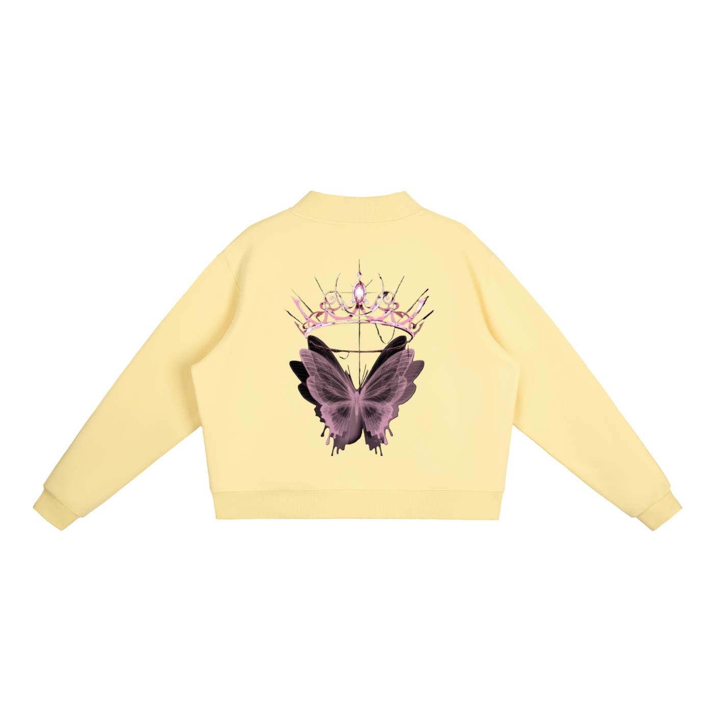 Womens Essential Fleece Mock-Neck Crew hoodie