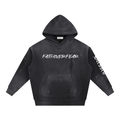 Unisex Vintage Washed Frayed Fleece Hoodie