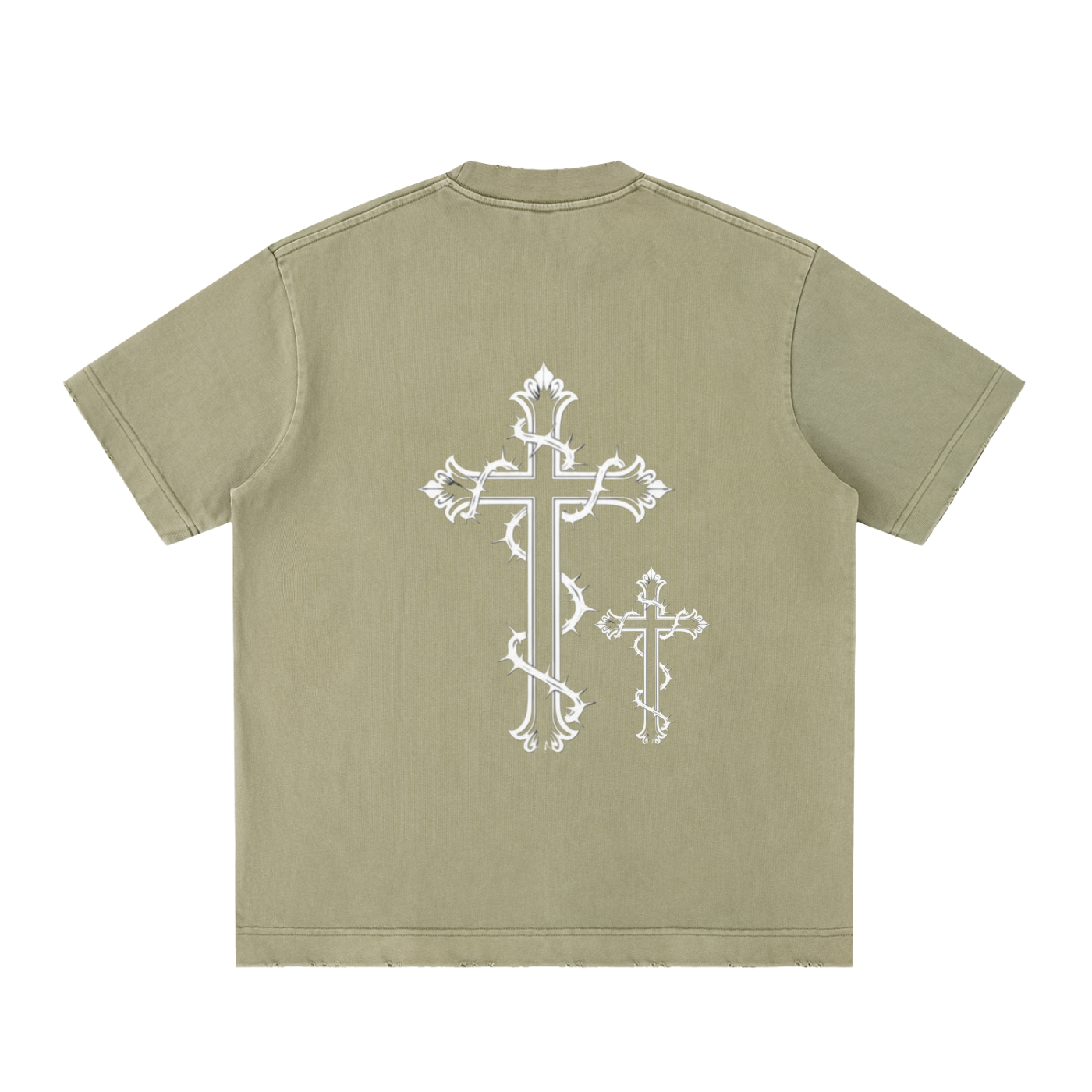 Heavyweight Vintage Washed Frayed T-Shirt