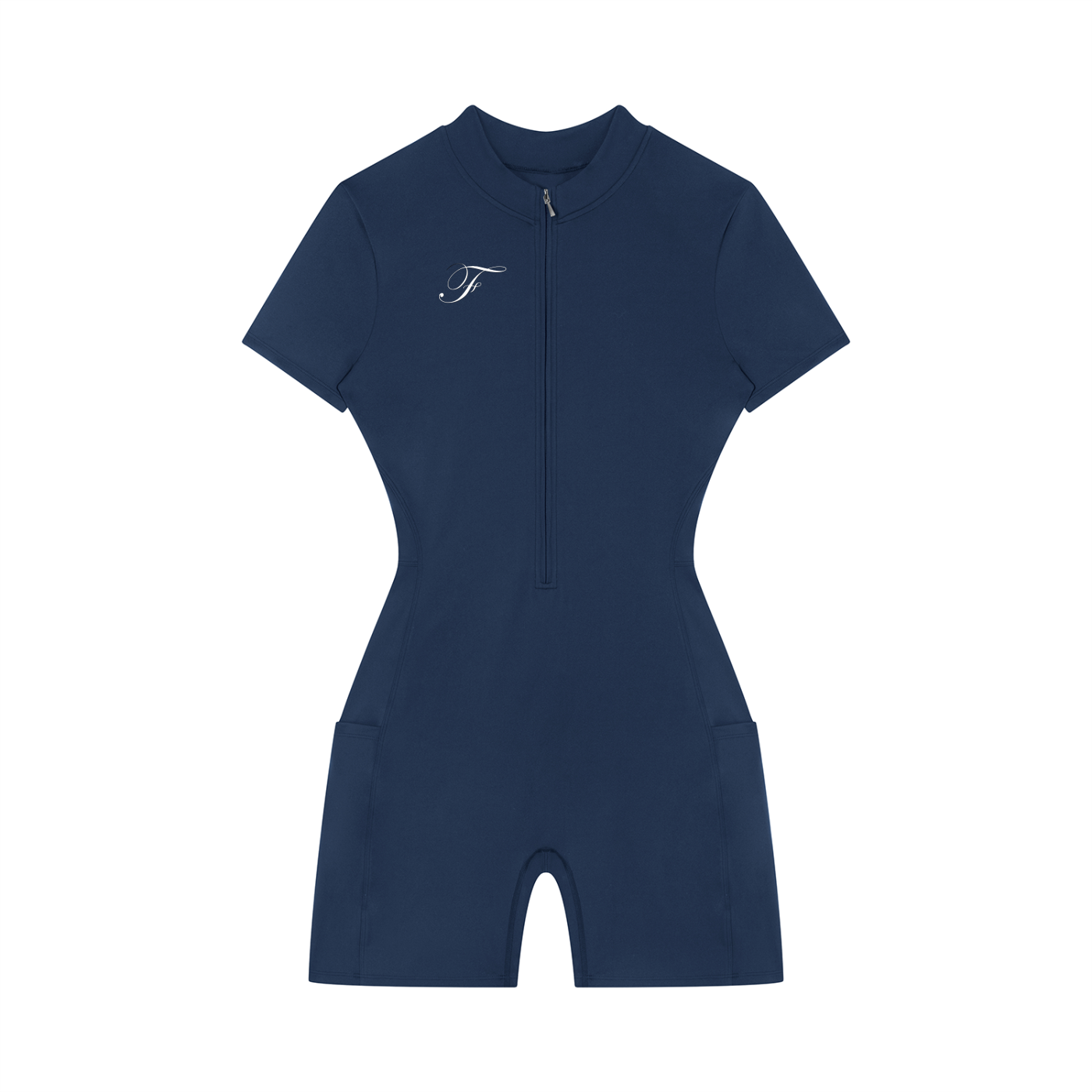 Women's Quarter-Zip Short Sleeve Romper