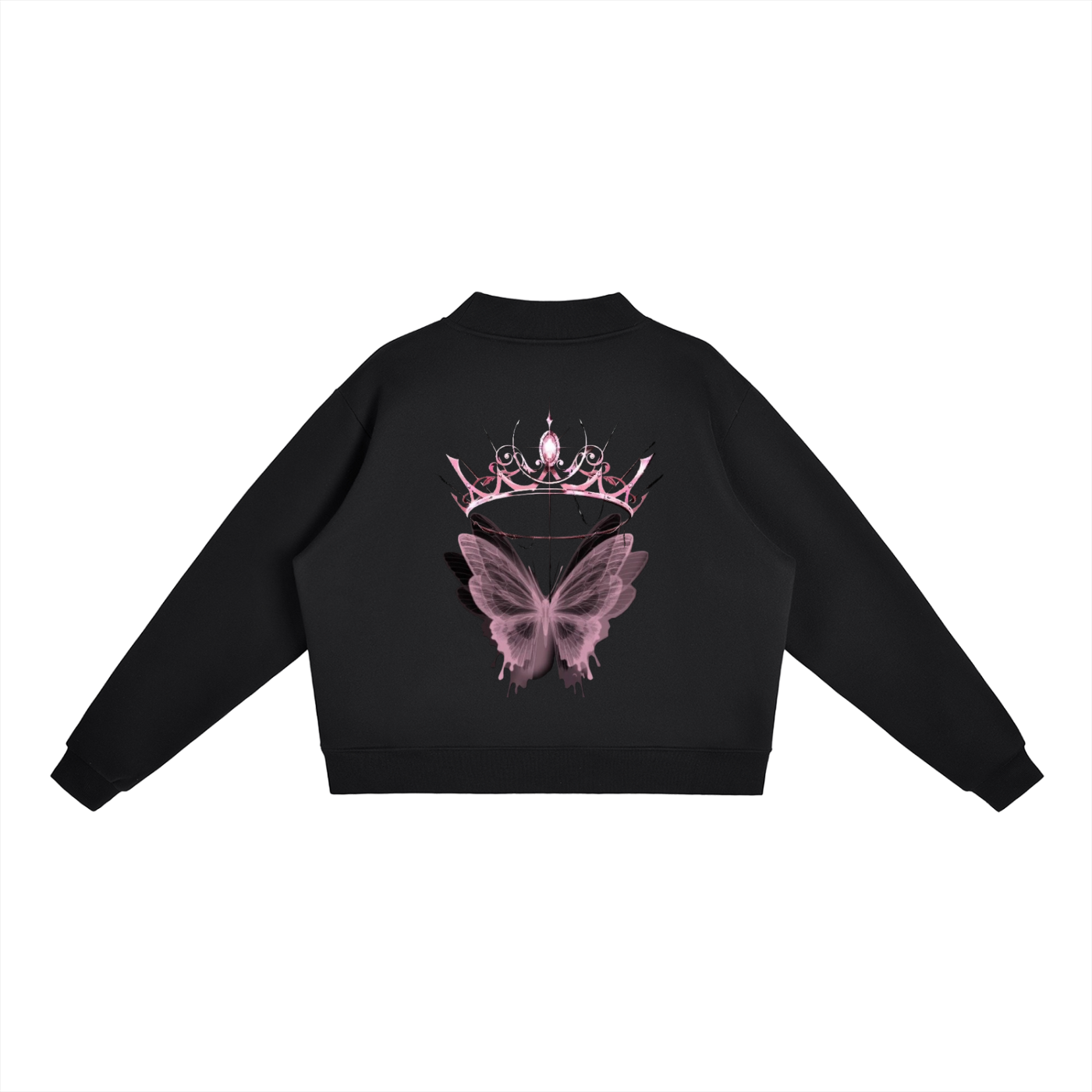 Womens Essential Fleece Mock-Neck Crew hoodie