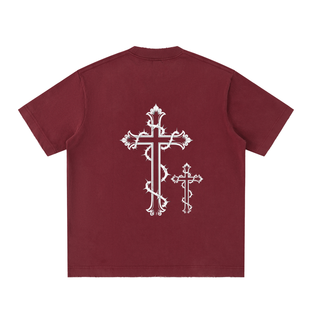 Heavyweight Vintage Washed Frayed T-Shirt