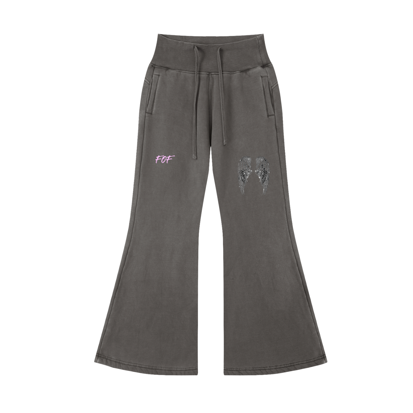Vintage Washed Flared Fleece Pants