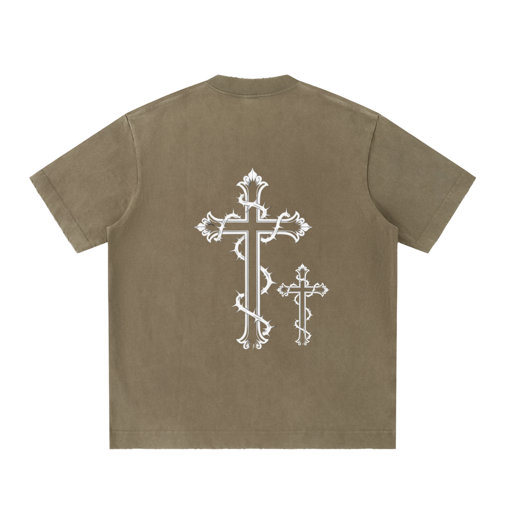 Heavyweight Vintage Washed Frayed T-Shirt