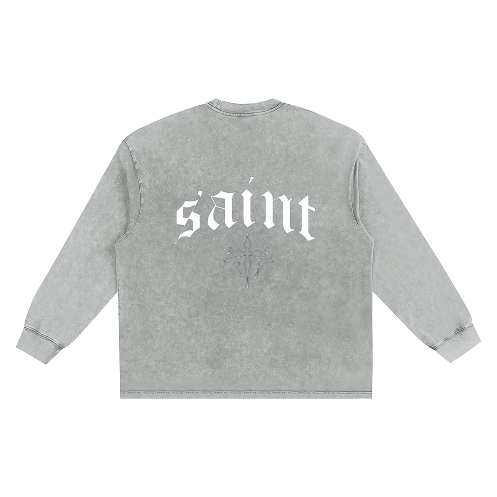 Snow Washed Frayed Edge T-Shirt