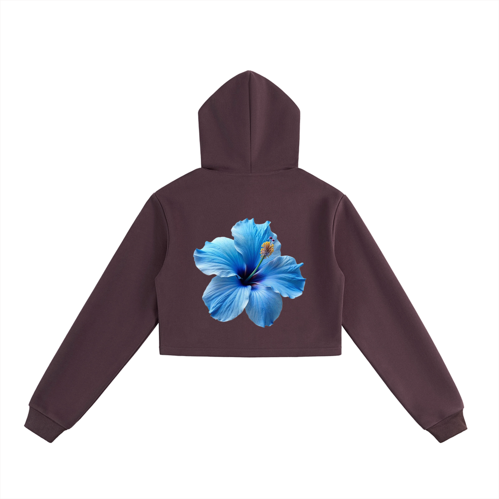 Essential Cropped Zip-Up Hoodie