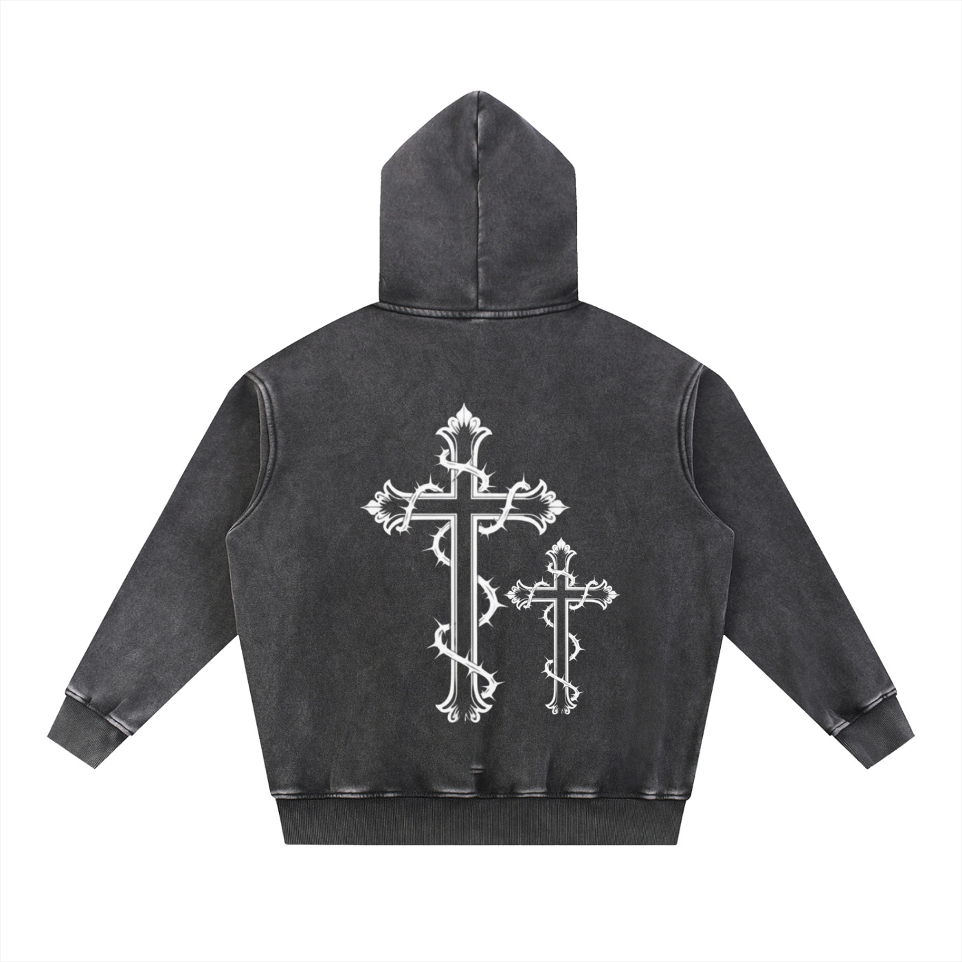 Snow Wash Fleece Oversize Hoodie