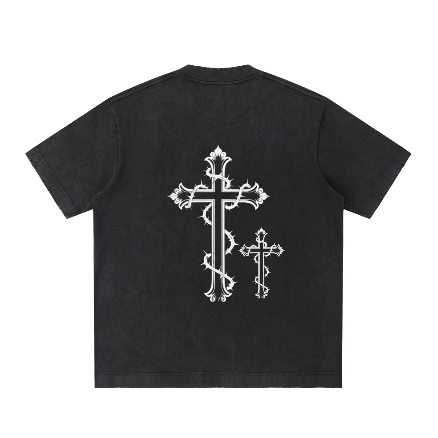 Heavyweight Vintage Washed Frayed T-Shirt