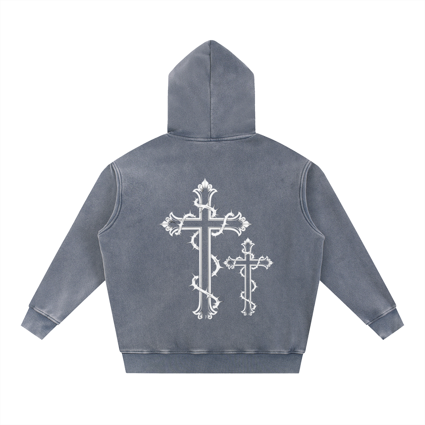 Snow Wash Fleece Oversize Hoodie