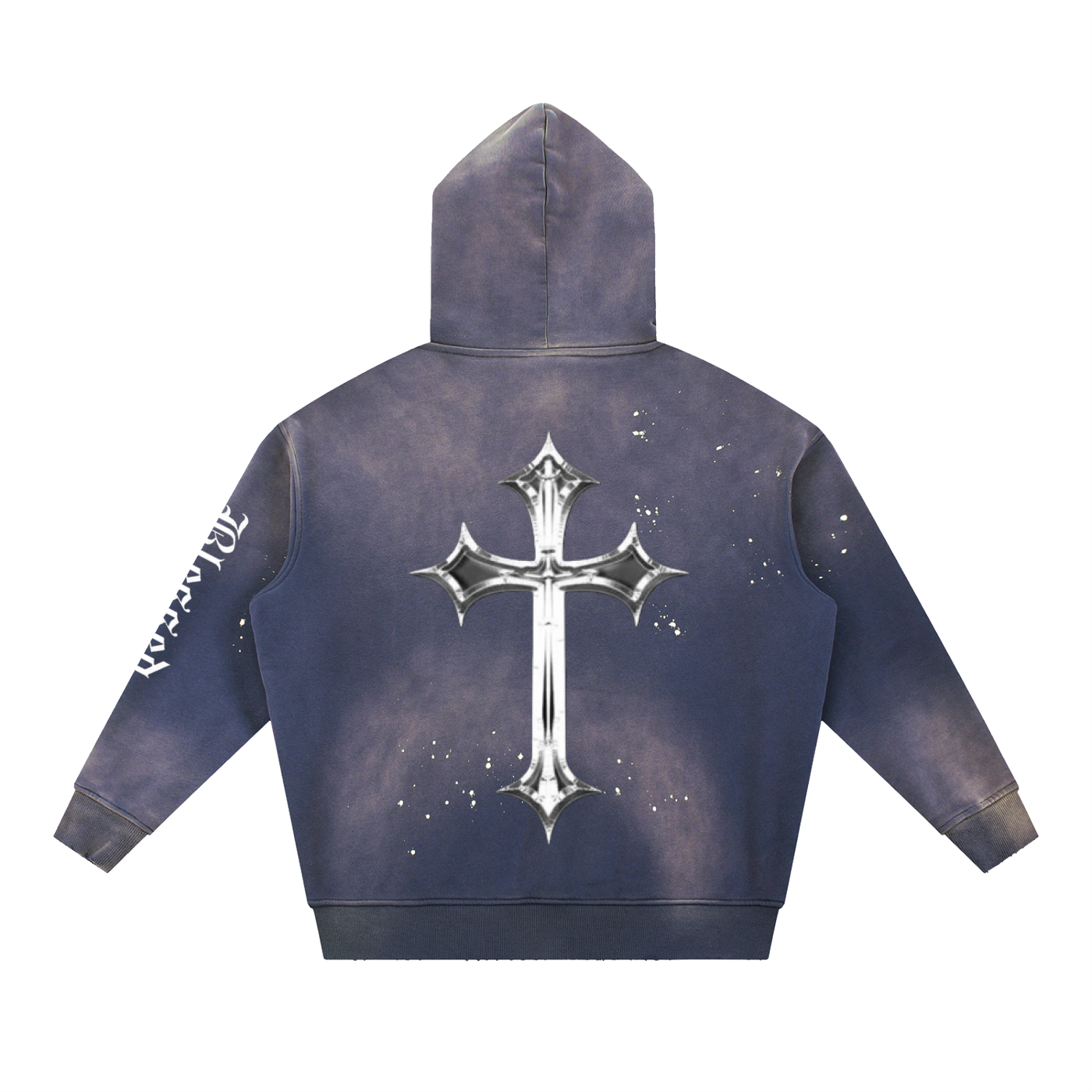 Unisex Vintage Washed Frayed Fleece Hoodie