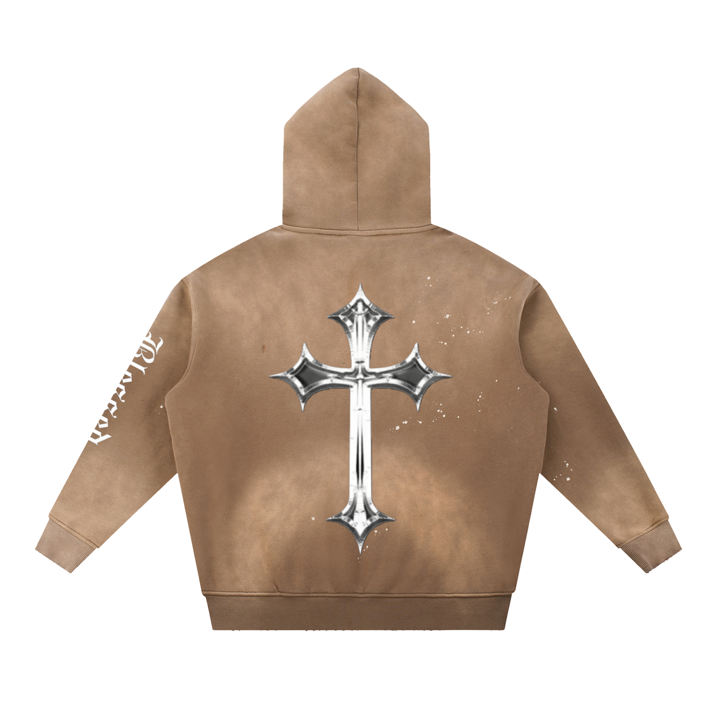 Unisex Vintage Washed Frayed Fleece Hoodie