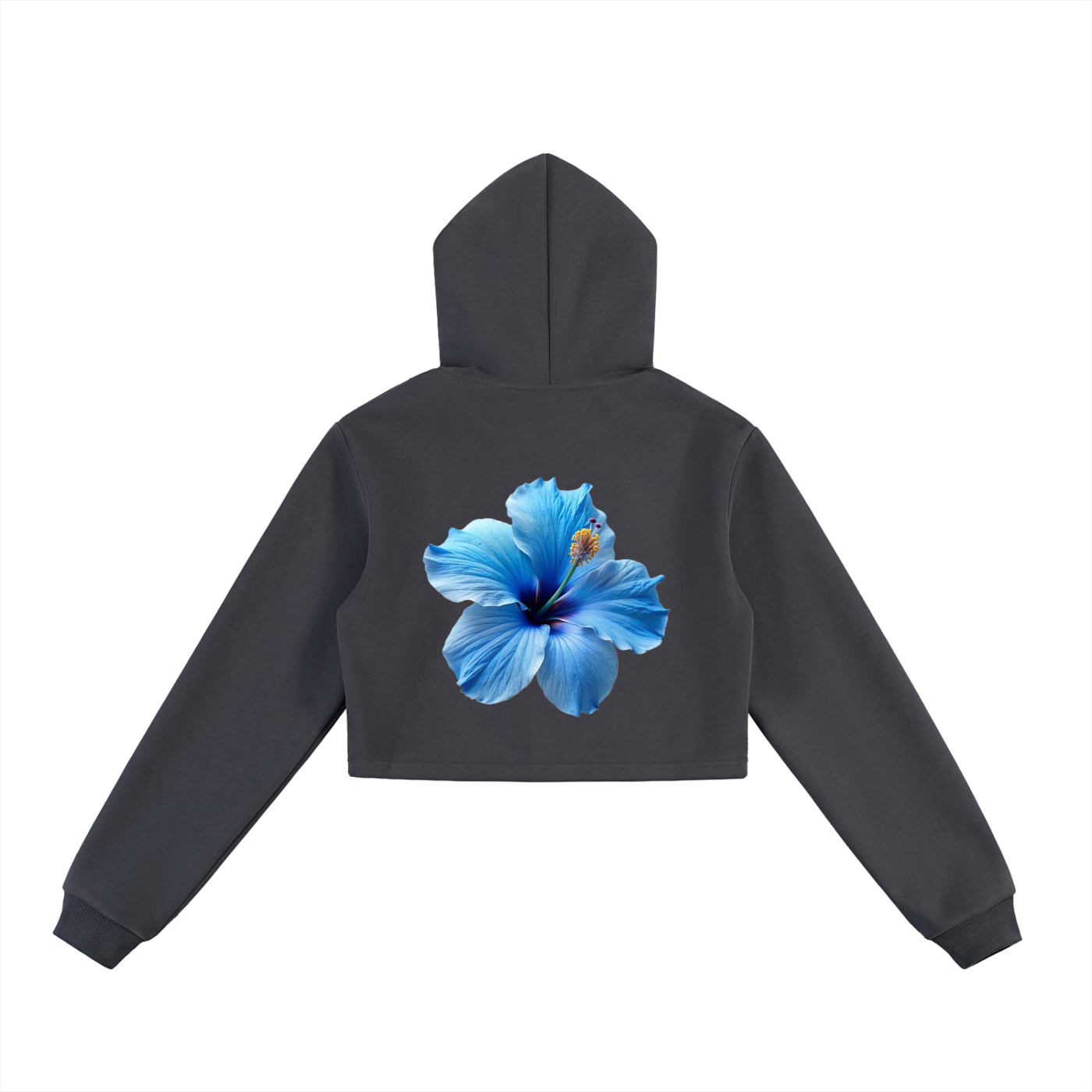 Essential Cropped Zip-Up Hoodie