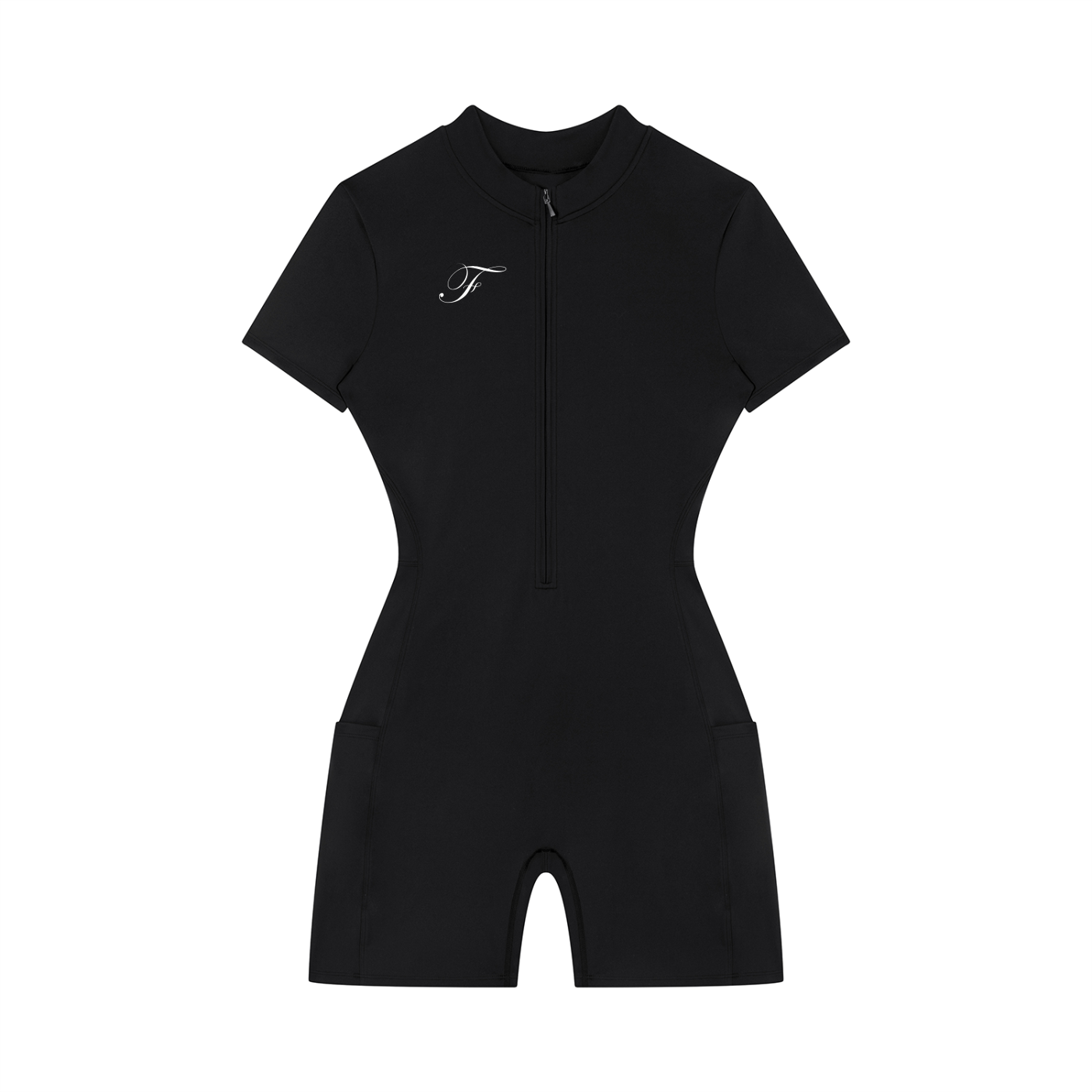 Women's Quarter-Zip Short Sleeve Romper