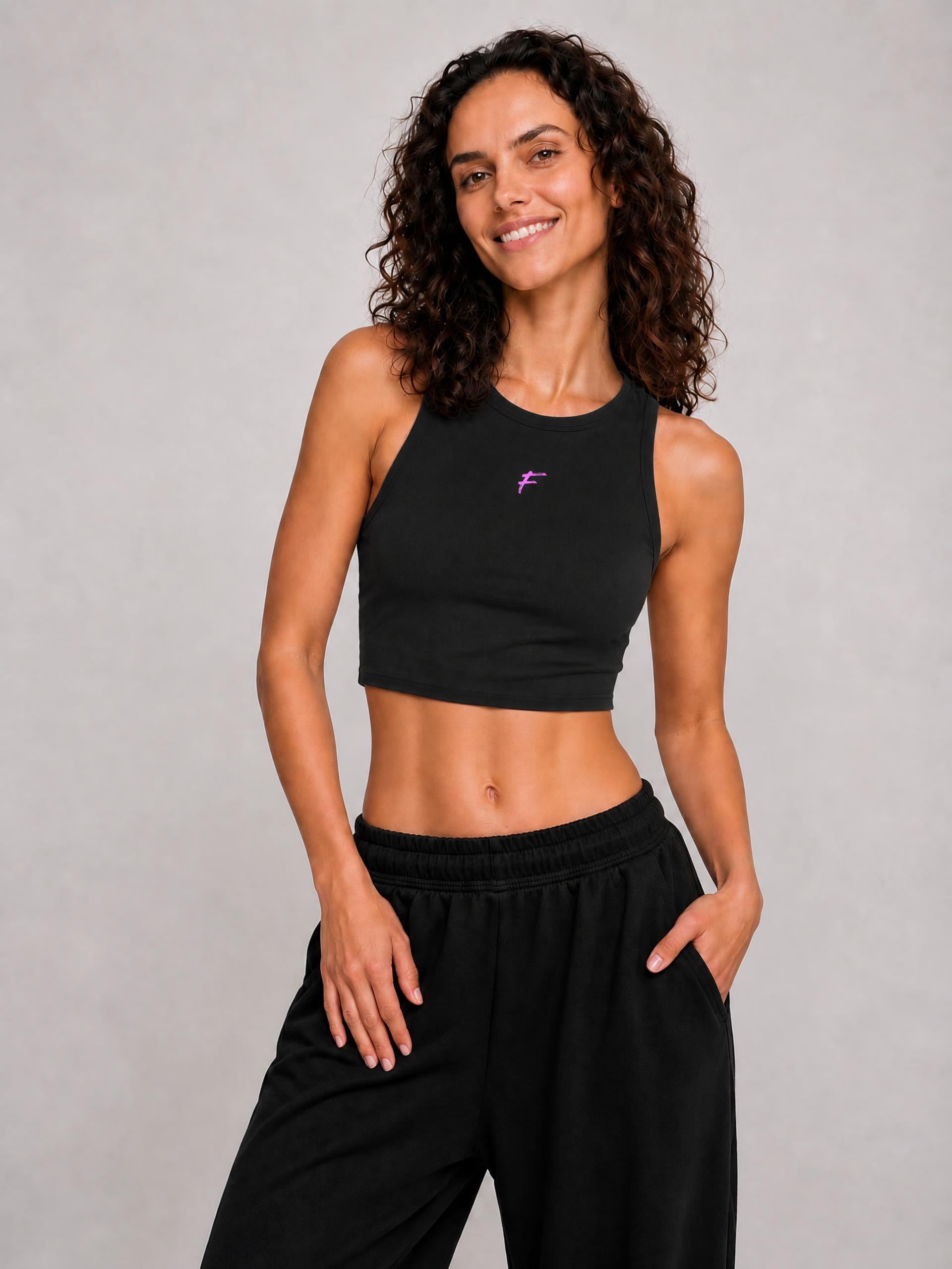 Women's Tight Crewneck Crop Tank Top