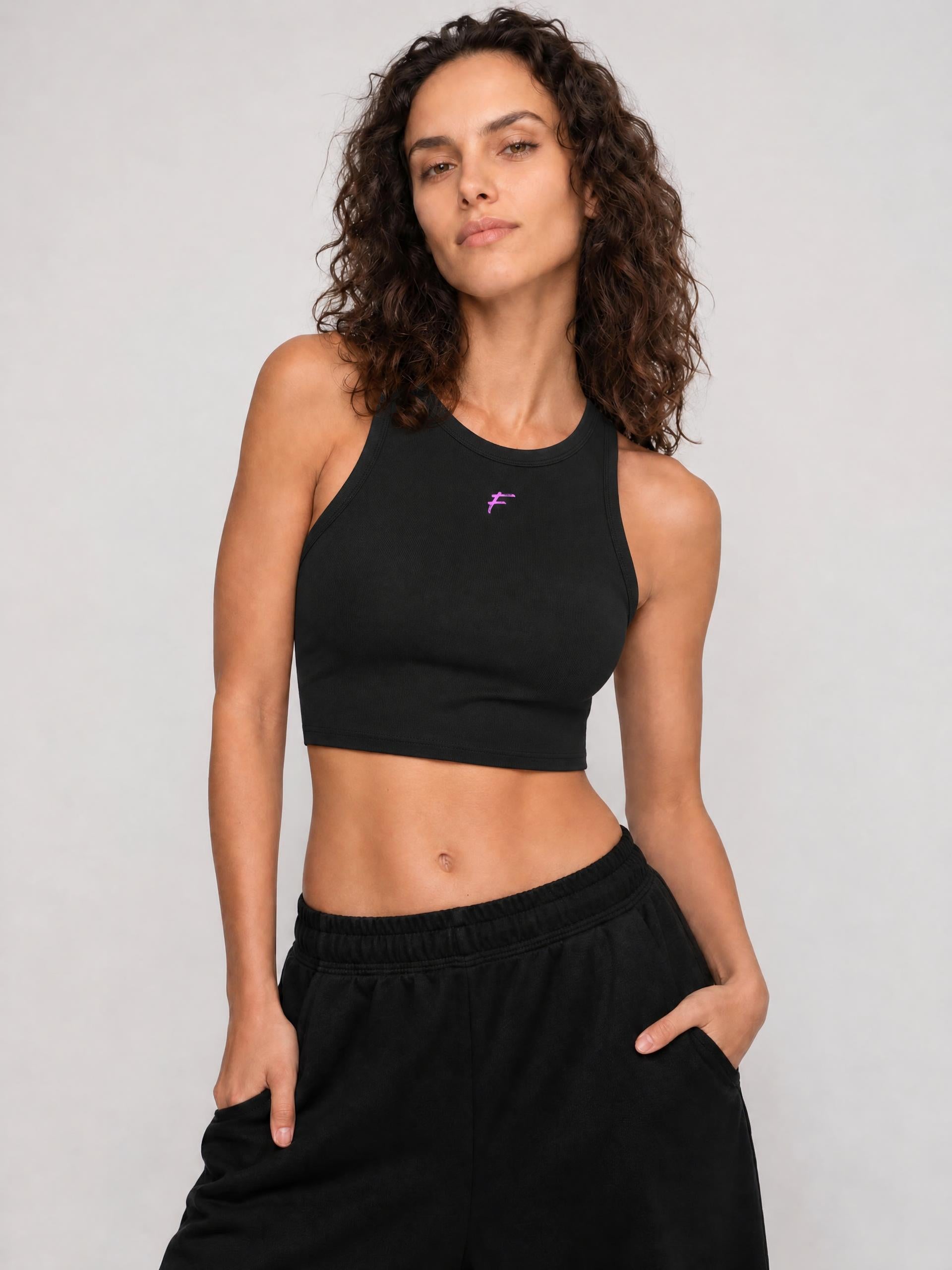 Women's Tight Crewneck Crop Tank Top